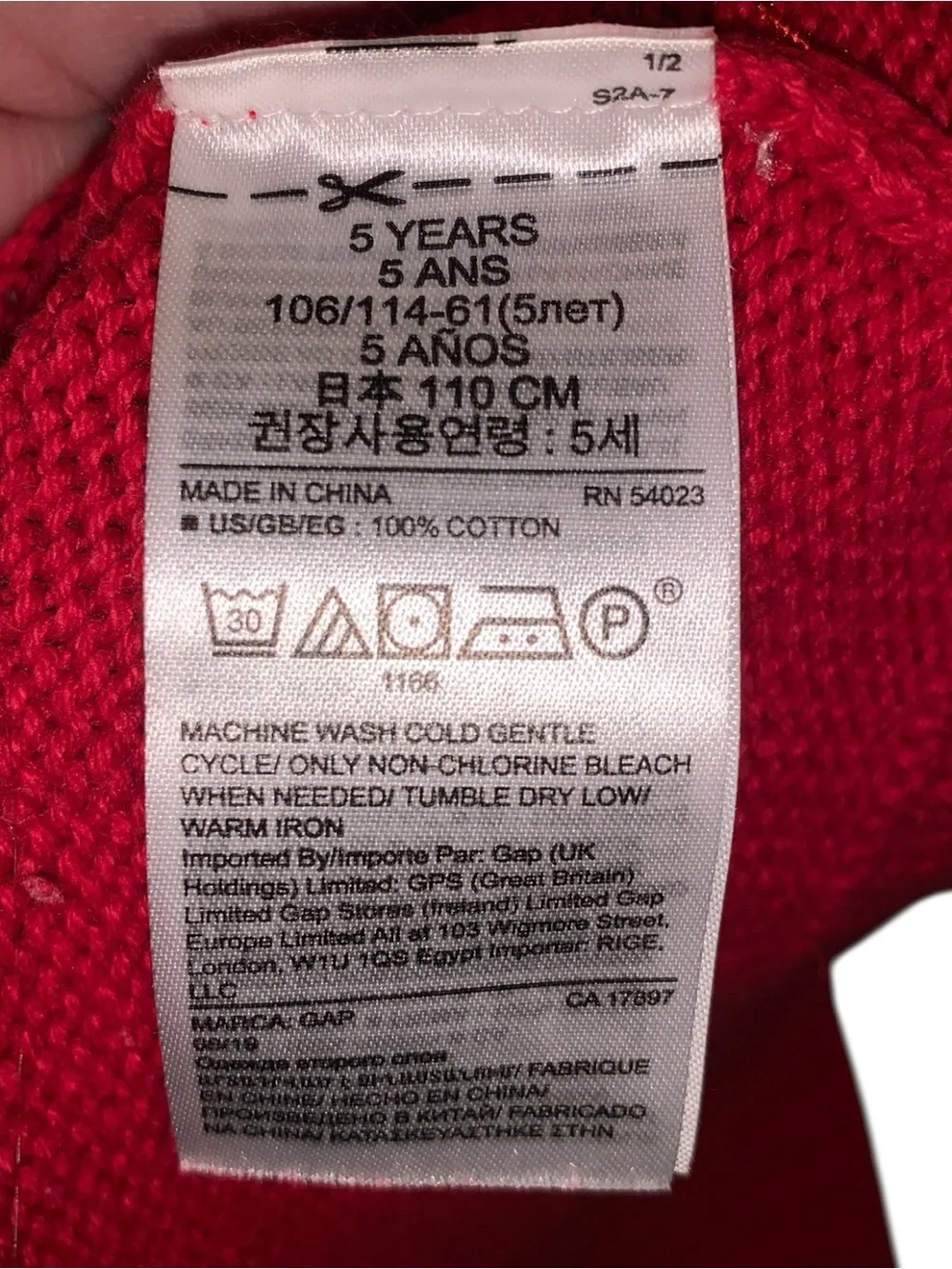 Gap Kids Red White Polka Dot Knit Sweater Dress Girls 5